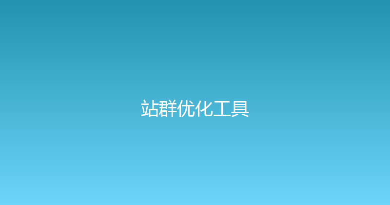 站群优化工具 封面图